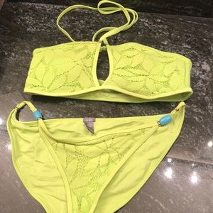 Lime green bathing suit